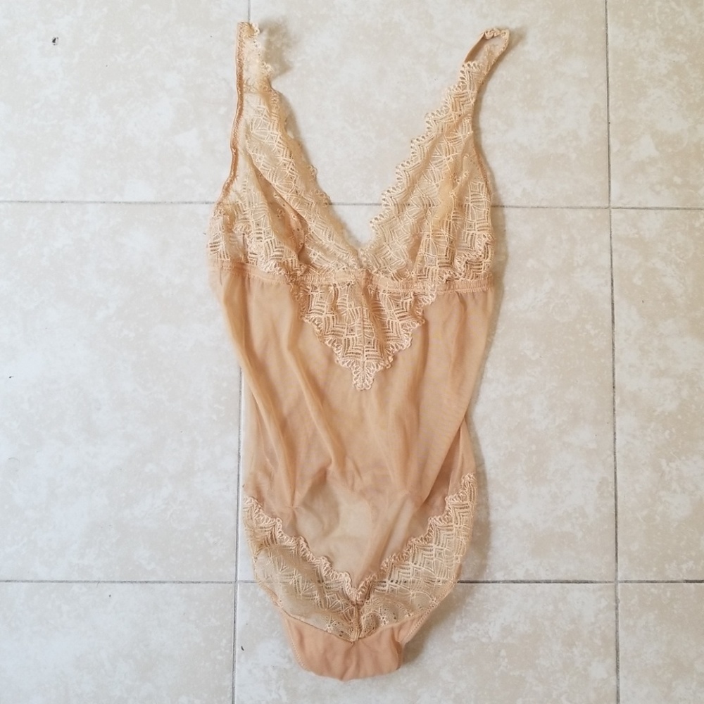Sheer Nude Thong Leotard